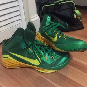 Nike Hyperdunk, Basketball Shoes-Green & Yellow